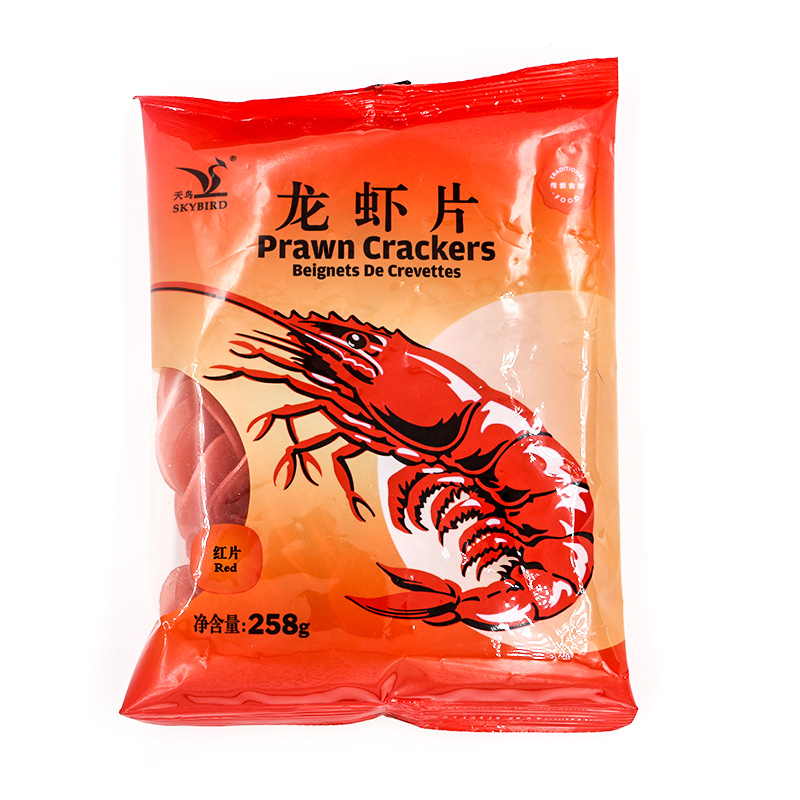 “天鳥(niǎo)”牌蝦片258g 紅